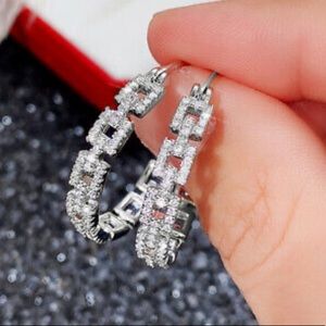 New Sterling silver hoop earrings